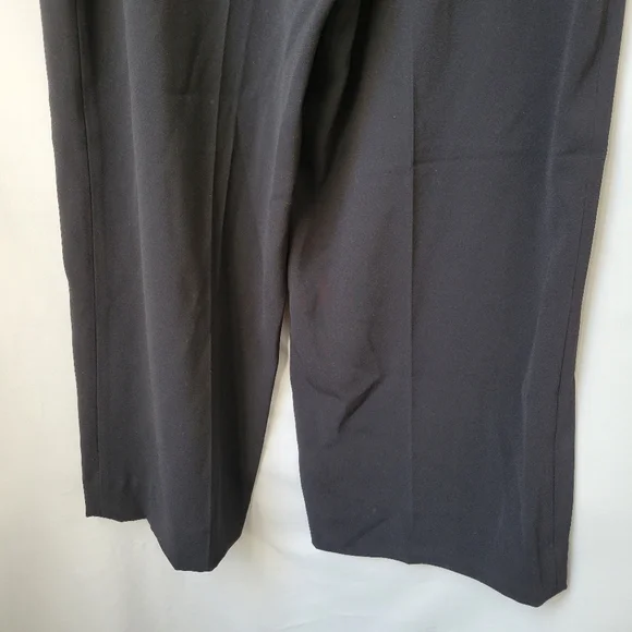 The Fold London Clever Crepe Adelaide Wide Leg Trousers Black UK 14 US 10 - Picture 9 of 11